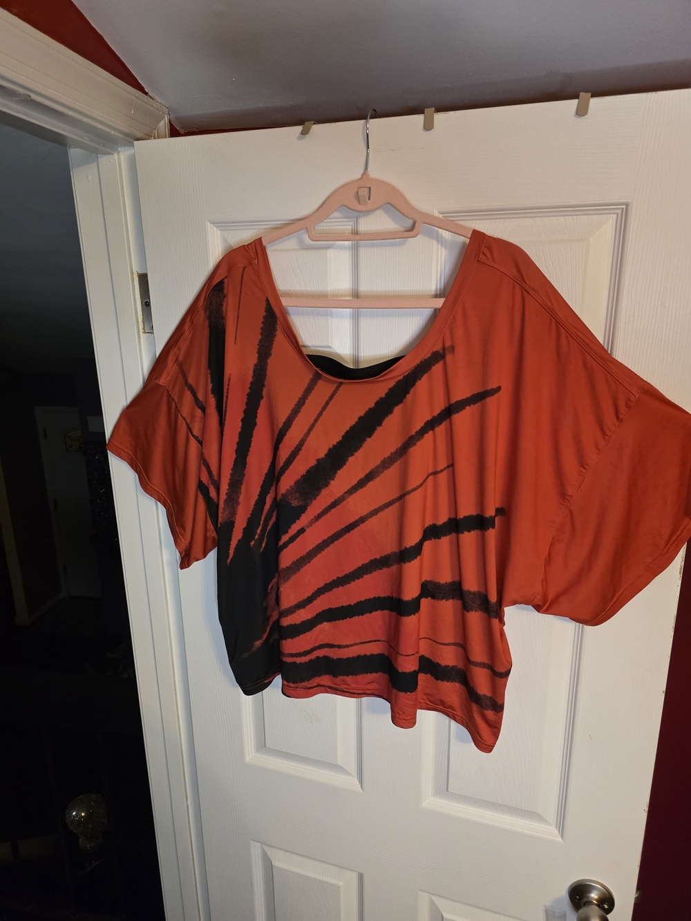 adidas Orange and Black Graphic Oversized Tunic